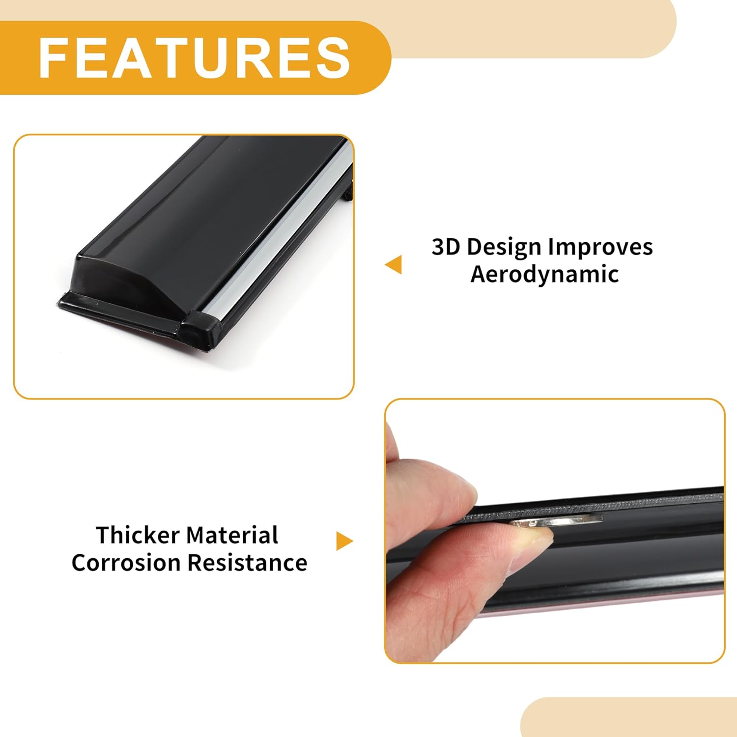 Window Deflectors Car Side Window Vent Visors for Honda Accord Sedan 2013-2017 Black Rain Guards Sun Visors Wind Vent Visors Window Vent Shades Reinforced Acrylic 4 Pcs