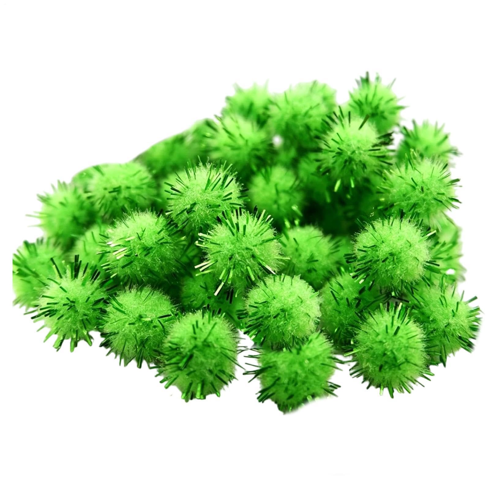 Pelotas de juguete para gatos verdes esferas de felpa suaves para juego de interior Pekoluta