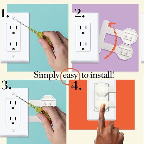 Miniatura 2 de Socket Sitter Simply Better - Funda de seguridad para niños, siempre conectada y nunca perdida, cubierta de seguridad eléctrica, protector de