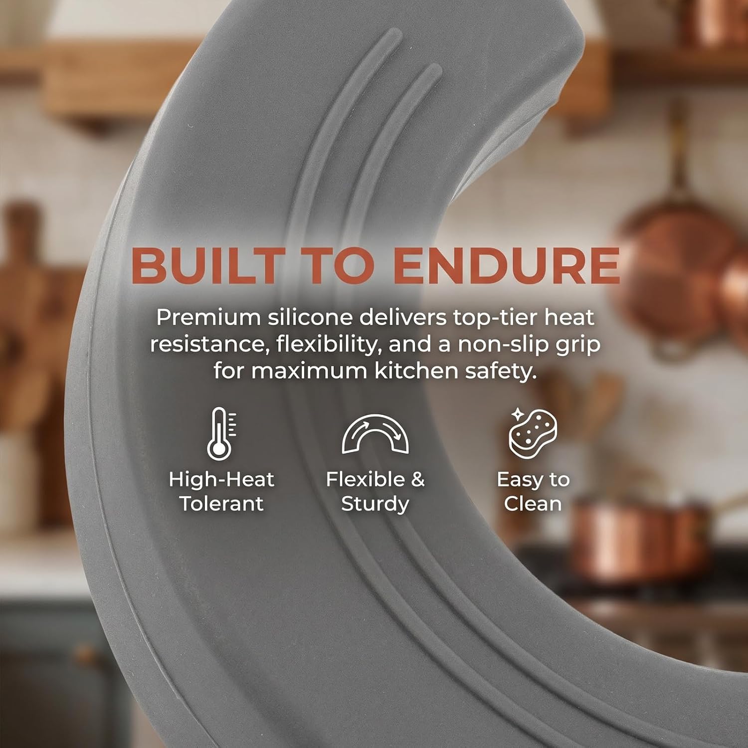 MAGICLULU Silicone Pot Handle Covers Size and 8pcs Heat Resistant Non-Slip Silicone Sleeves for Pot Kitchen Protective Grip Covers 8.00x4.30x1.50cm Cast Iron Skillet Handles