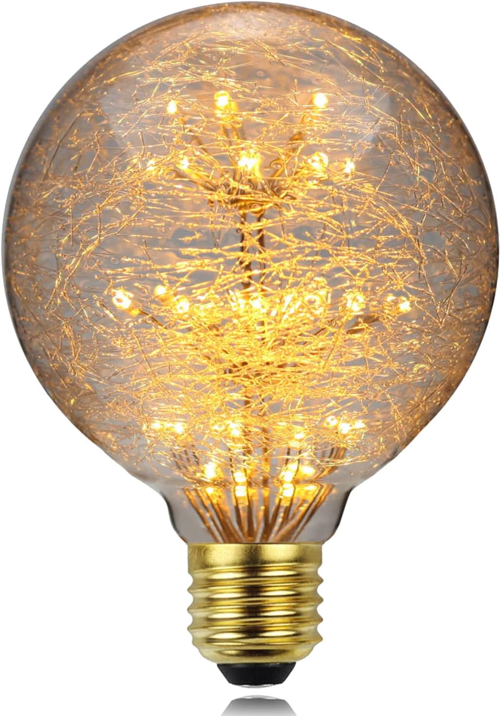 Led Bulb Vintage Light Bulb RGB Firework Edison Bulb G95 3W 220/240V E27 Decorative Light Bulb (Fiber Glass Firework)