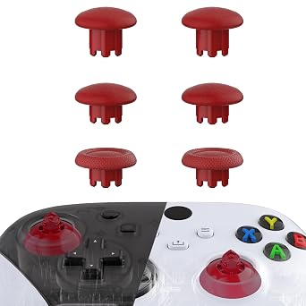 eXtremeRate Edge Sticks Interchangeable Thumbsticks for Xbox Series X/S, Carmine Red Swappable Analog Stick Joystick for Xbox One S/X/Elite, for Nintendo Switch Pro Controller