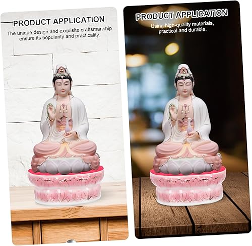 Miniatura 2 de DECHOUS 3 unids Avalokitesvara asiento de loto decoración de escritorio decoración de escritorio decoración al aire libre soporte de exhibición de
