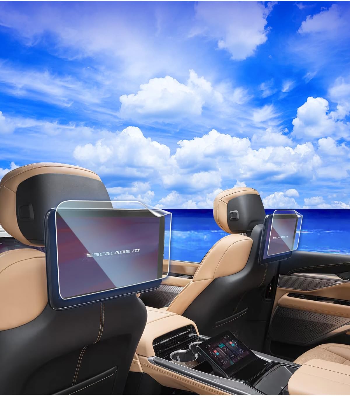 2Pack for 2026 Escalade Screen Protector 2026 Cadillac Escalade/Escalade-V Accessories Rear Seat TV Dual 12.6-inch Soft Screen Protector 2026 Cadillac Escalade