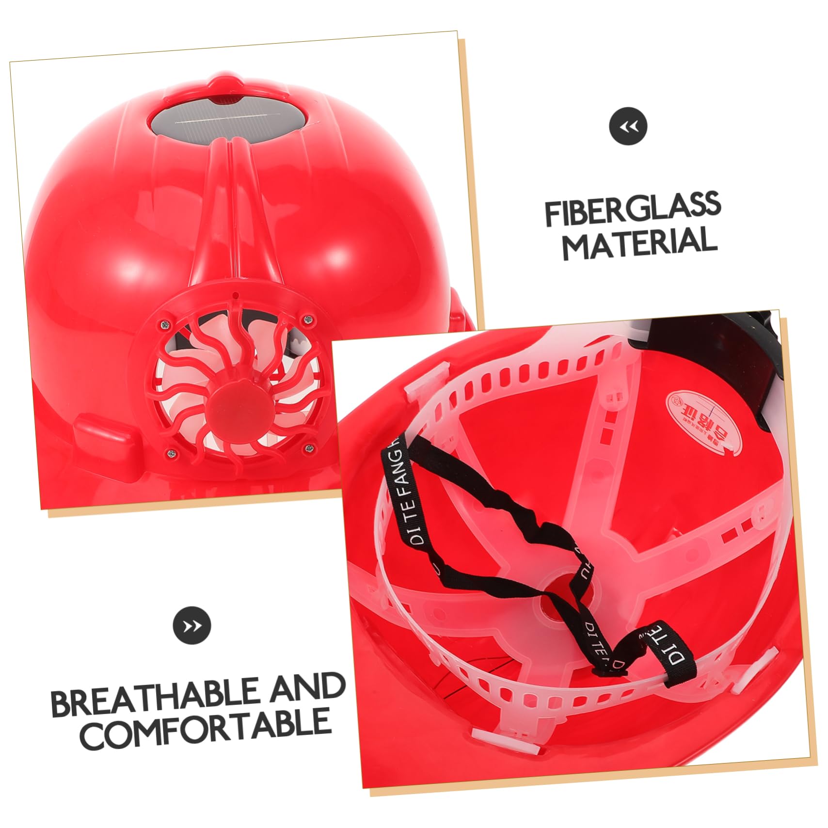 Casco Per Ventilatore Solare Costruito Elmetto Con Elmetto Riflessivo Casco Da Costruzione All'aperto Caps Lavoro Con Ventilatore Cappello Da Costruzione Da Uomo Fan Plastica Rosso