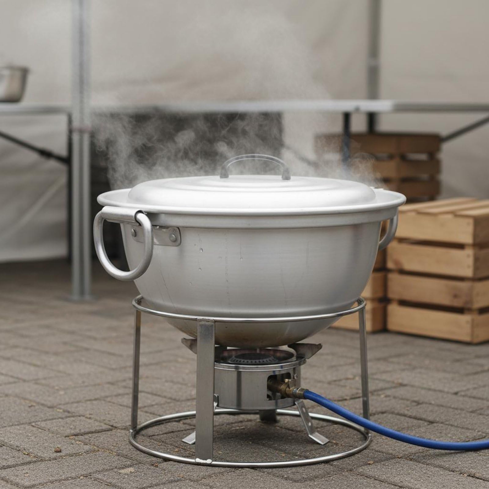 Olla Comercial de Aluminio Gran Capacidad Olla de Aluminio Redonda Estilo Clásico Menaje Hogar para Restaurante