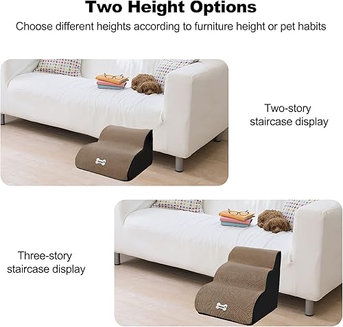 Miniatura 4 de Escaleras para mascotas, lavable y con cremallera, rampa extraíble para mascotas, escaleras de esponja de alta densidad para perros (escalera para