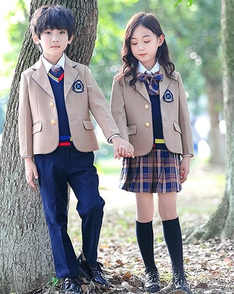 Amazon.co.jp: [TRVELBETT] 冬服 学生制服 子供スーツ ユニフォーム 
