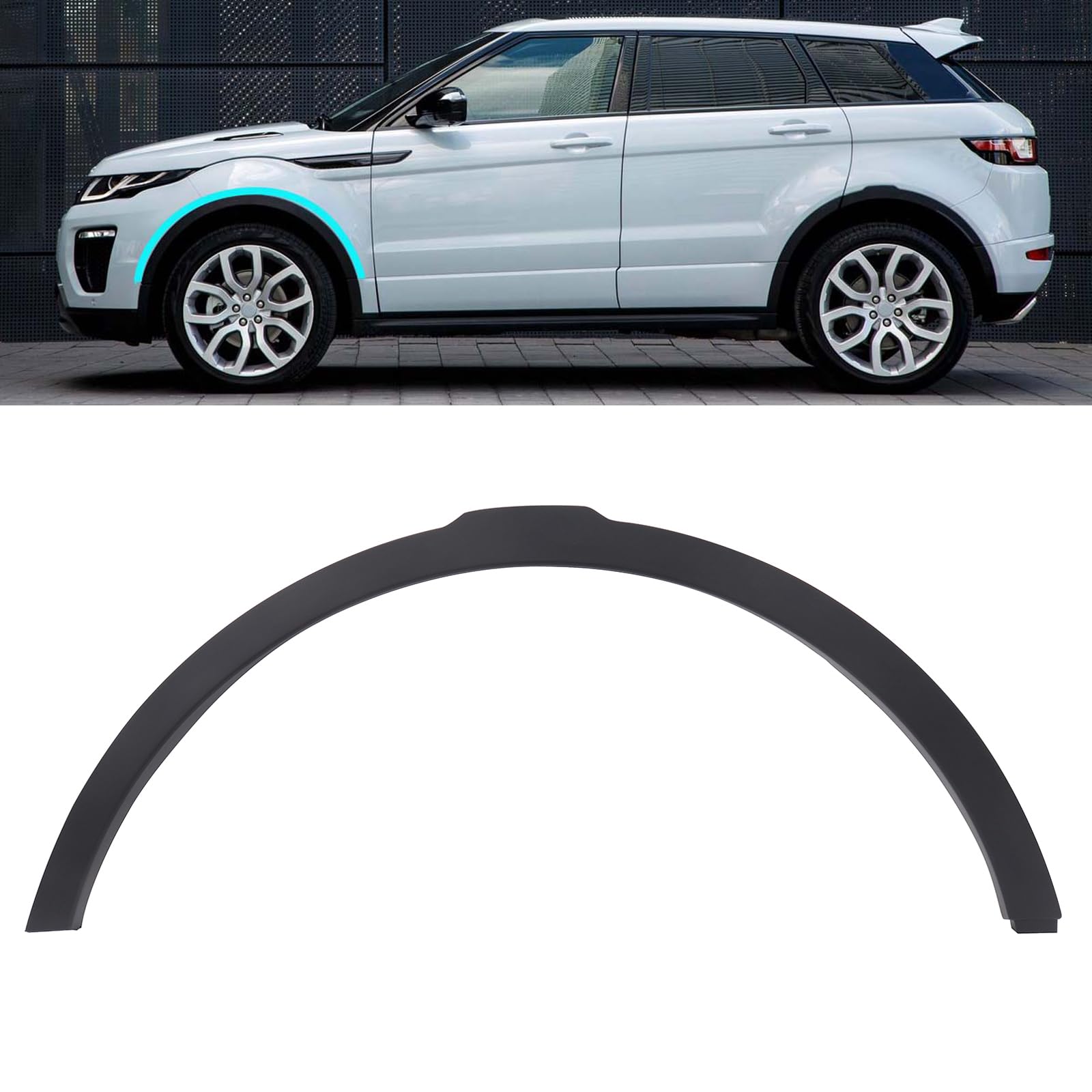 Wheel Molding Trim Fit for Land Rover Range Rover Evoque 2012 2013 2014 2015 2016 2017 Wheel Strip Front Left Driver Side Black