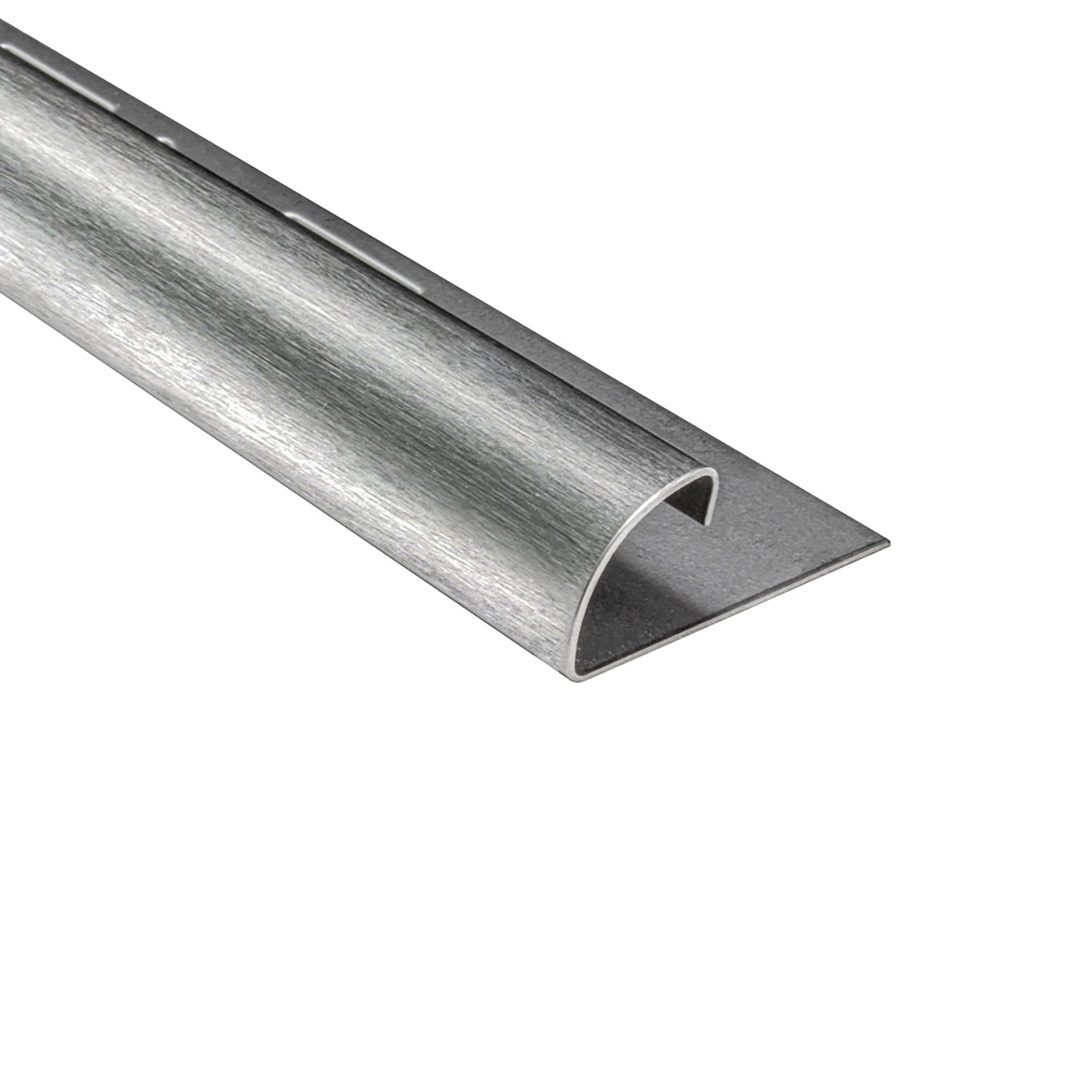 5x Viertelkreis Edelstahlschiene Fliesenschiene Fliesenprofil Edelstahl V2A 12,5m 12mm gebürstet