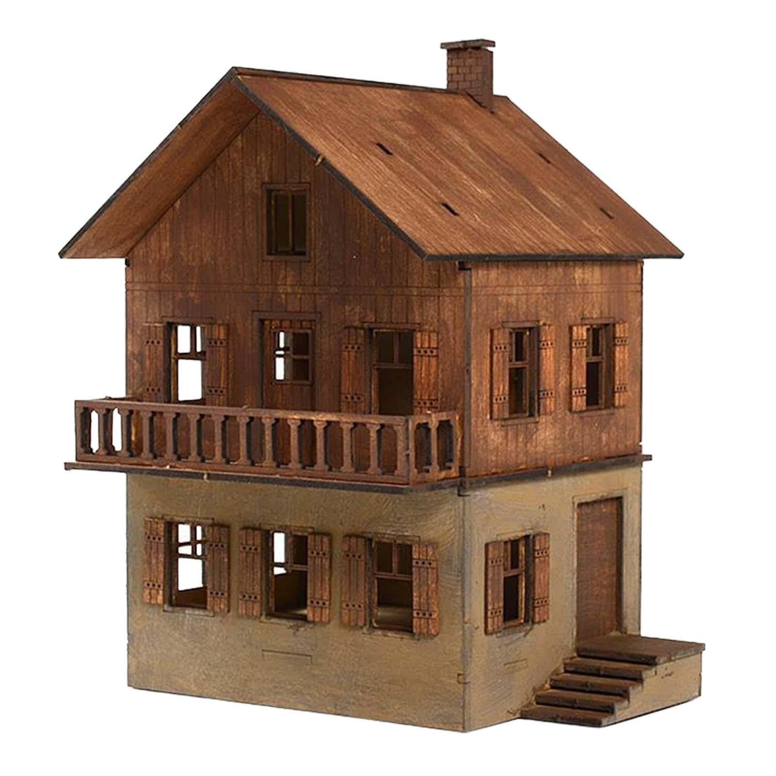Maquette à L'échelle 1/72 en Bois : Puzzle de Maison Mini Décorative - 8