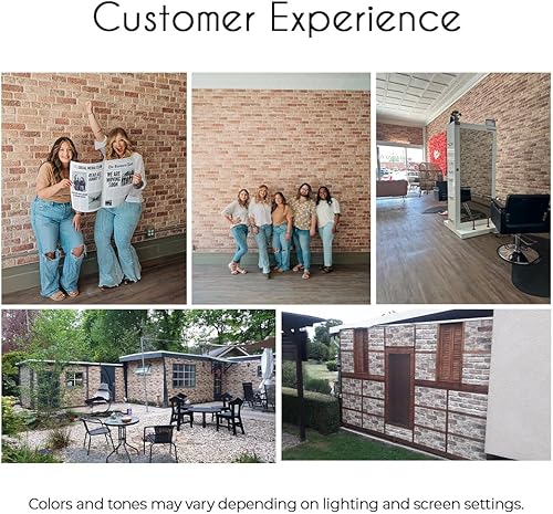 Miniatura 10 de IZODEKOR Paneles de pared con efecto ladrillo 3D, paneles de ladrillo sintético para sala de estar, cocina, baño y más, humo de ceniza, paquete de