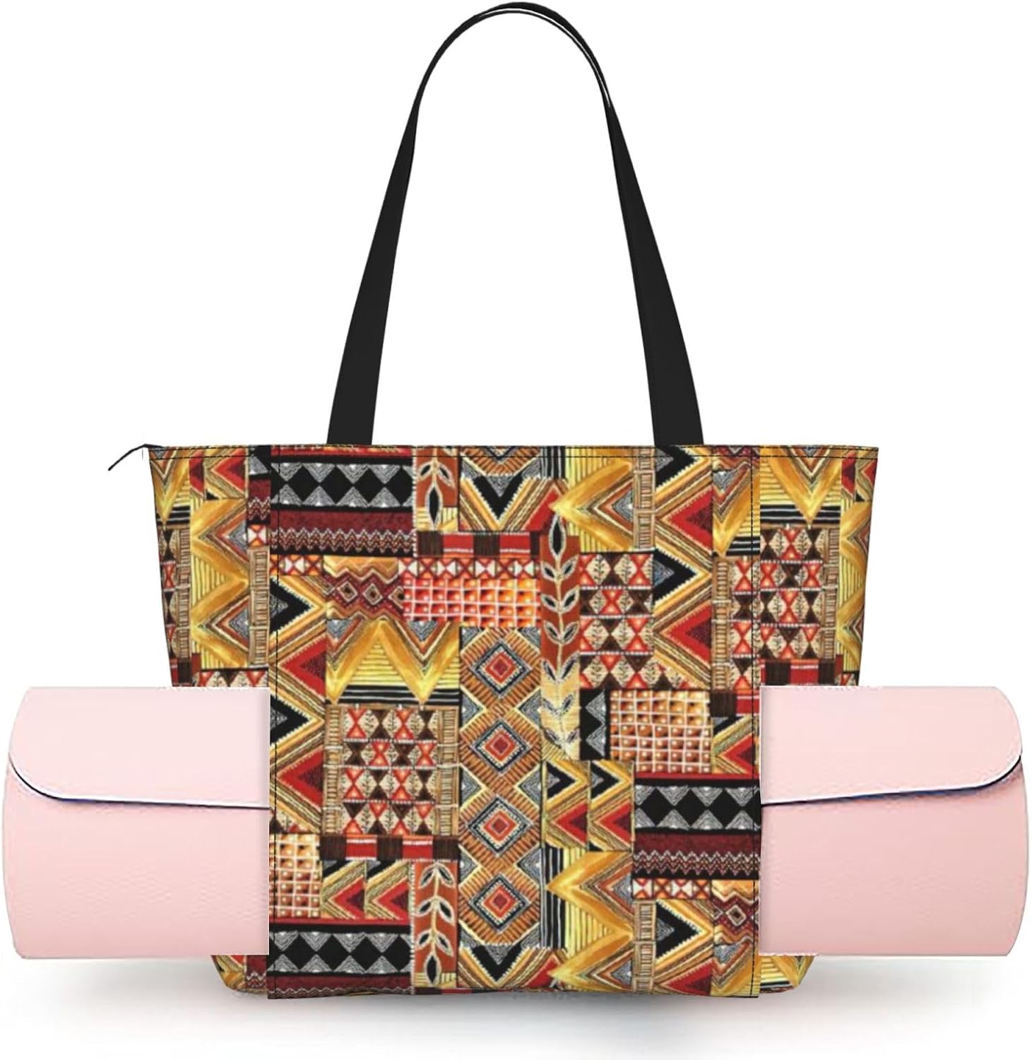 Print Gym Tote Mat Holder Bag Women