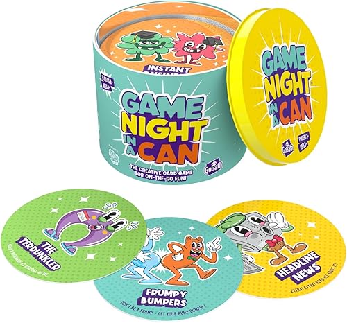 Miniatura 4 de Goliath Noche de juegos en una lata - Cuenta con 35 minijuegos divertidos y creativos lanza, dibuja, actúa, juego de fiesta, a partir de 8 años, más