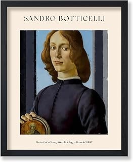 Poster Master Sandro Botticelli Poster - Madonna of the Pomegranate Print - Italian Renaissance Art - Religious Christian Design - Mary and Jesus Design - Classic Home Wall Decor - 8x10 UNFRAMED