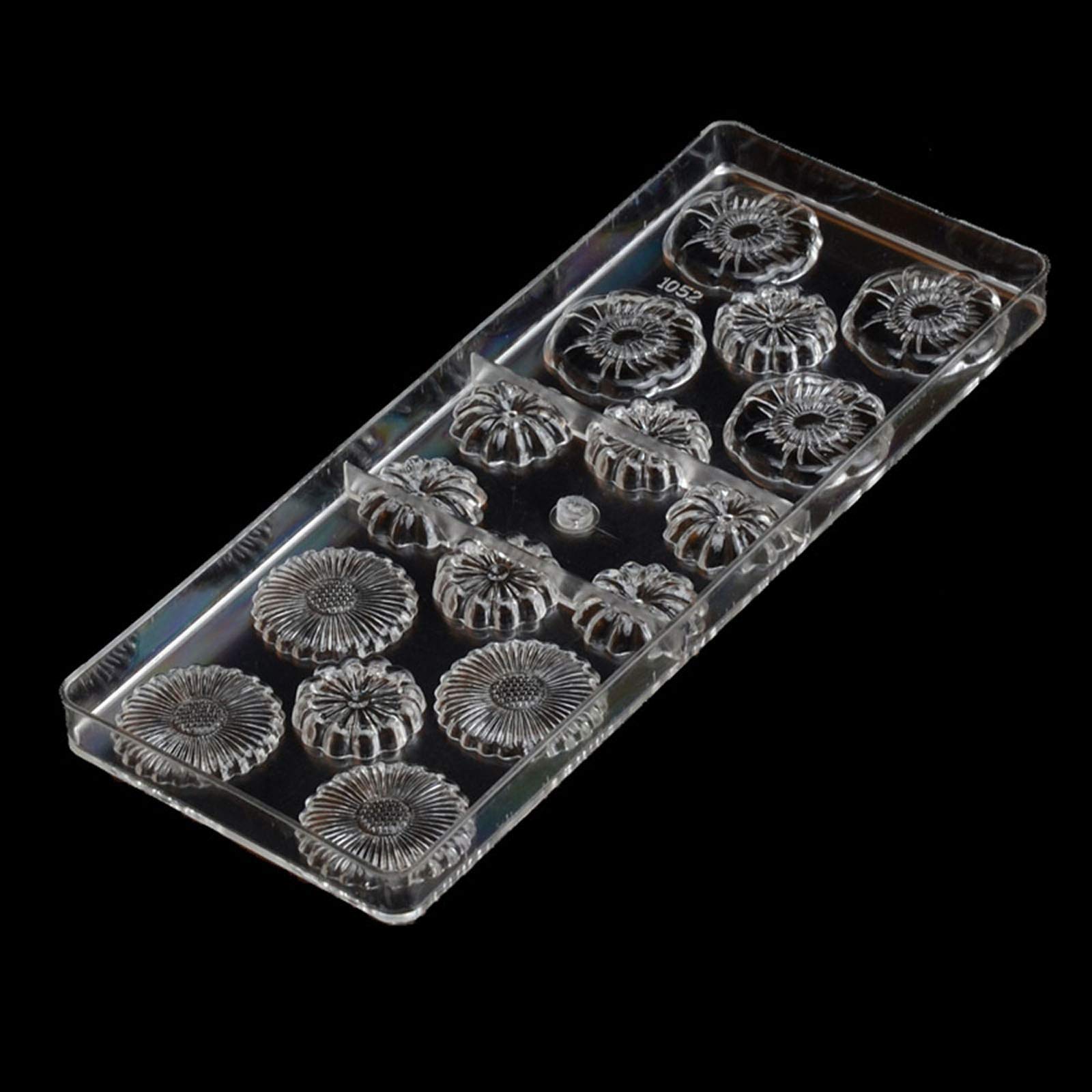 Pralinenform aus Polycarbonat, zum Selbermachen, transparent, Hartplastik, Backformen, Gebäck, Werkzeuge (19299)
