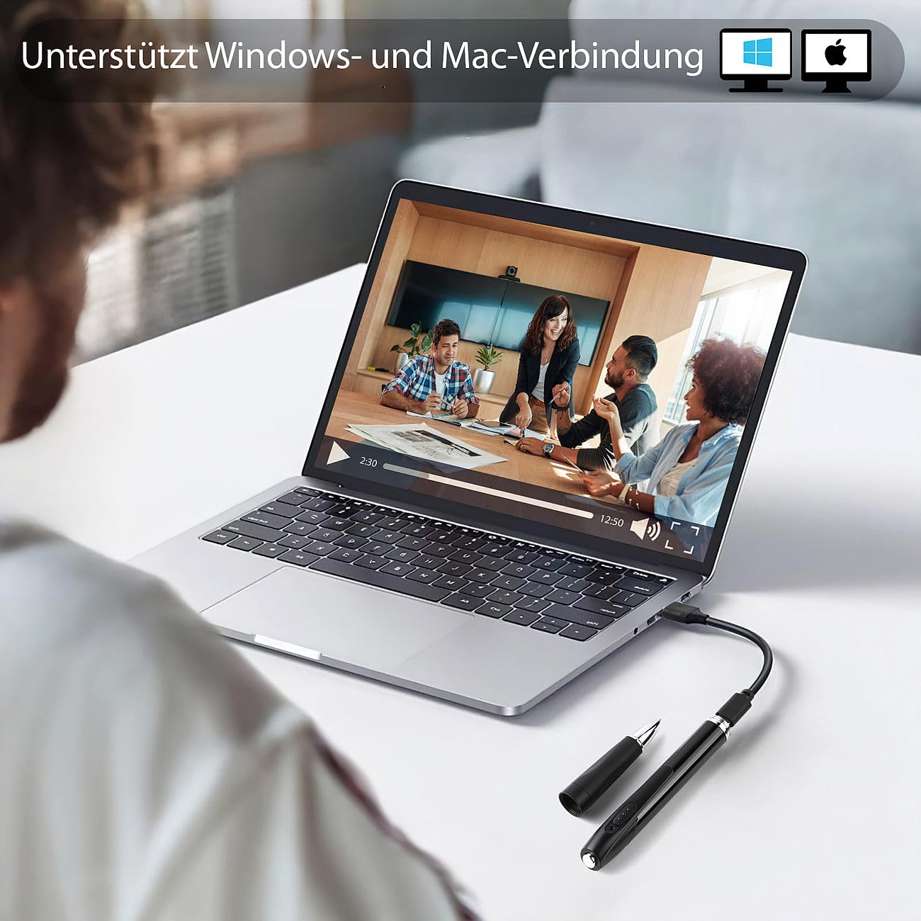 penna con telecamera: Penna a sfera con videocamera, Risoluzione Full HD, microfono integrato (videocamera, fotocamera, SD)