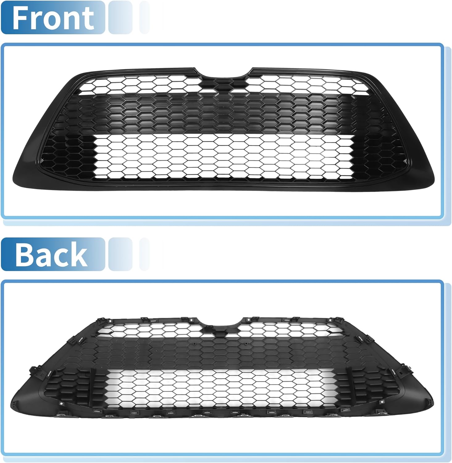 X AUTOHAUX No.5310202290 Front Lower Hood Bumper Grille Grill for Toyota Corolla LE 2020-2022 Front Lower Bumper Kidney Grille Grill Black