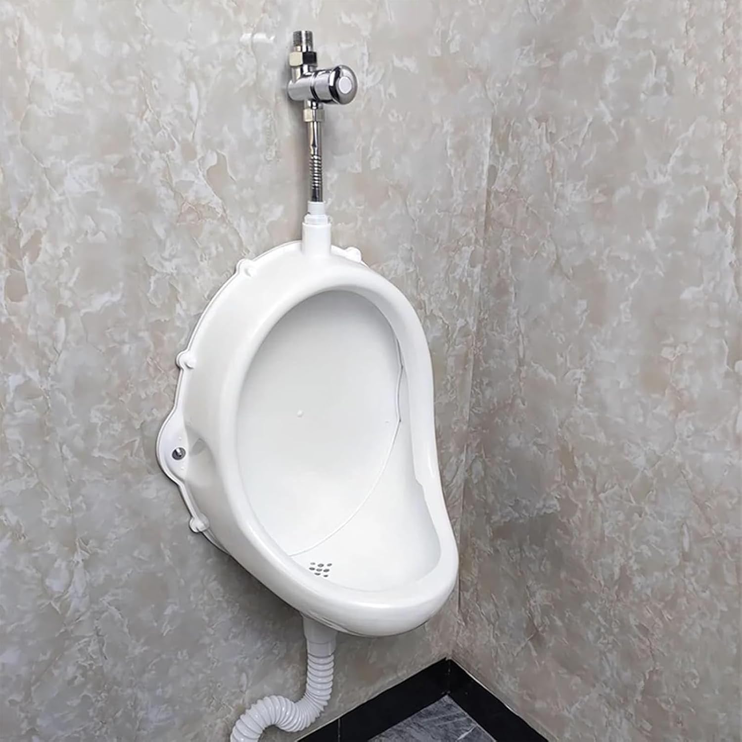 Outdoor Waterless Urinal With Hose And Flush Valve Diverter Temporary Urinal Wall Mounted Commercial Men Plastic Urinals High Efficiency Washout Urinal Mobile Toilet Portable Urinal Trough Urine(Urina