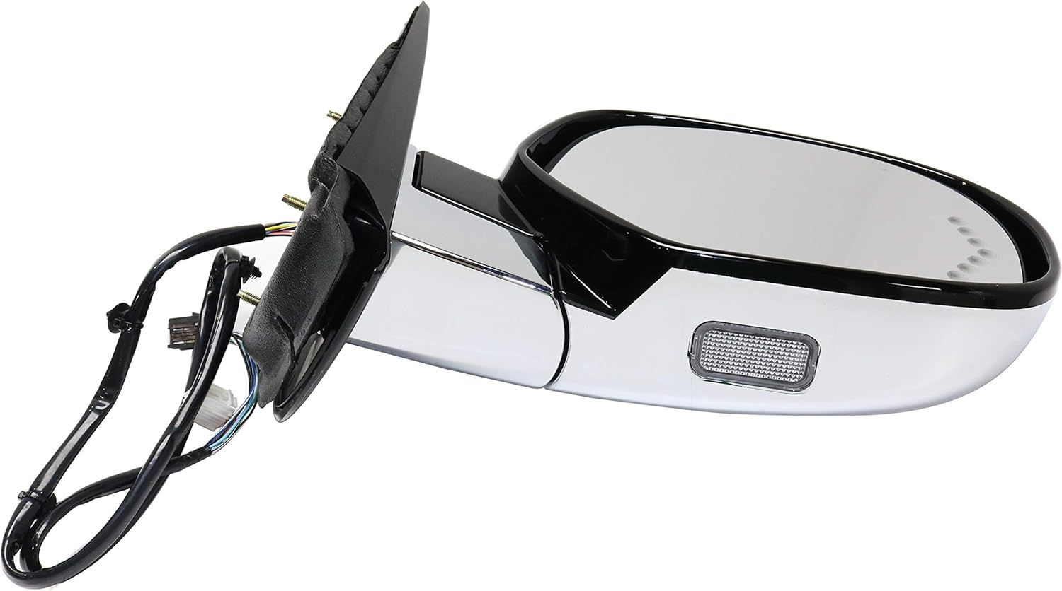 Garage-Pro Passenger Side Power Heated Door Mirror For Cadillac Escalade Escalade ESV 2007-2014, Power Fold With Signal Light, Memory & Puddle Lamp, Without Blind Spot Monitor, Chrome
