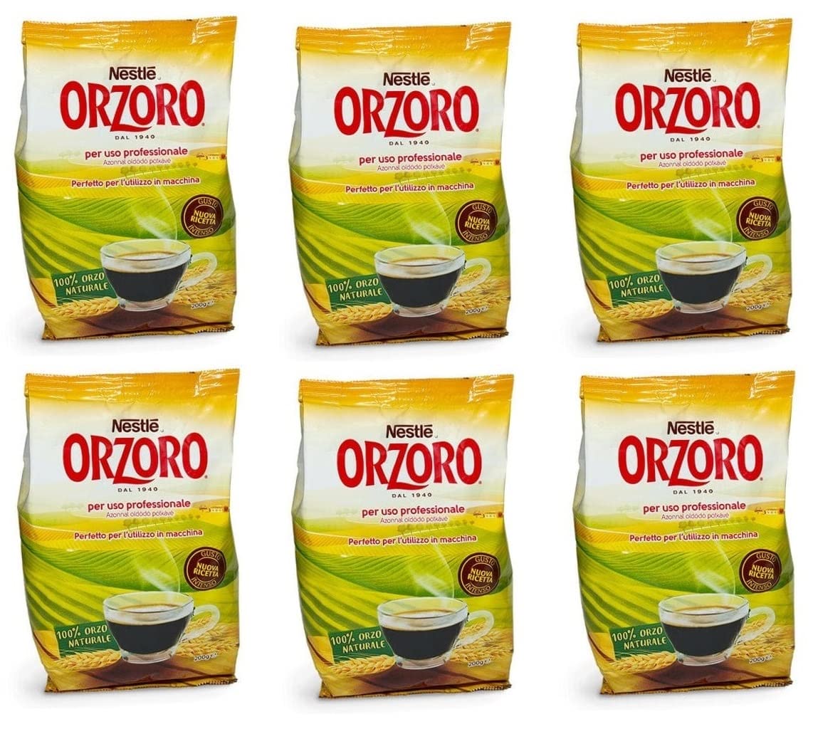 Nestlé Orzoro Orzo Tostato Solubile Bolsas de cebada tostadas solubles con 200 g