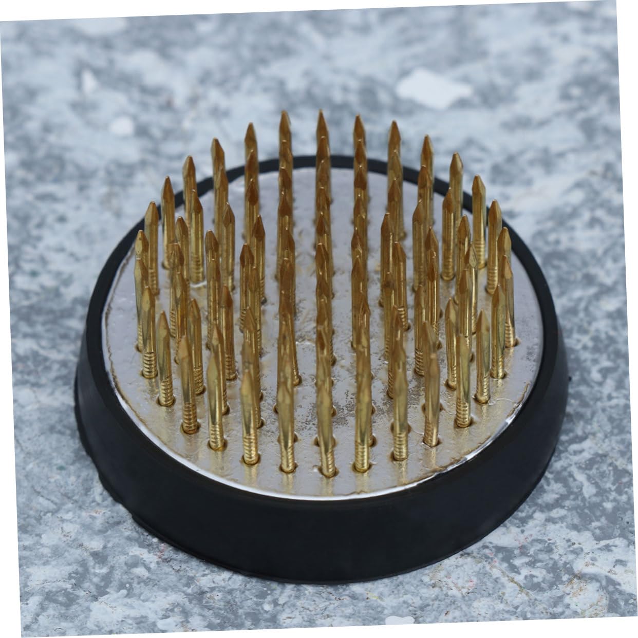 HAPINARY Needle Flower Arrangement Round Flower Frog Copper 4cm Rubber Gasket for Vase