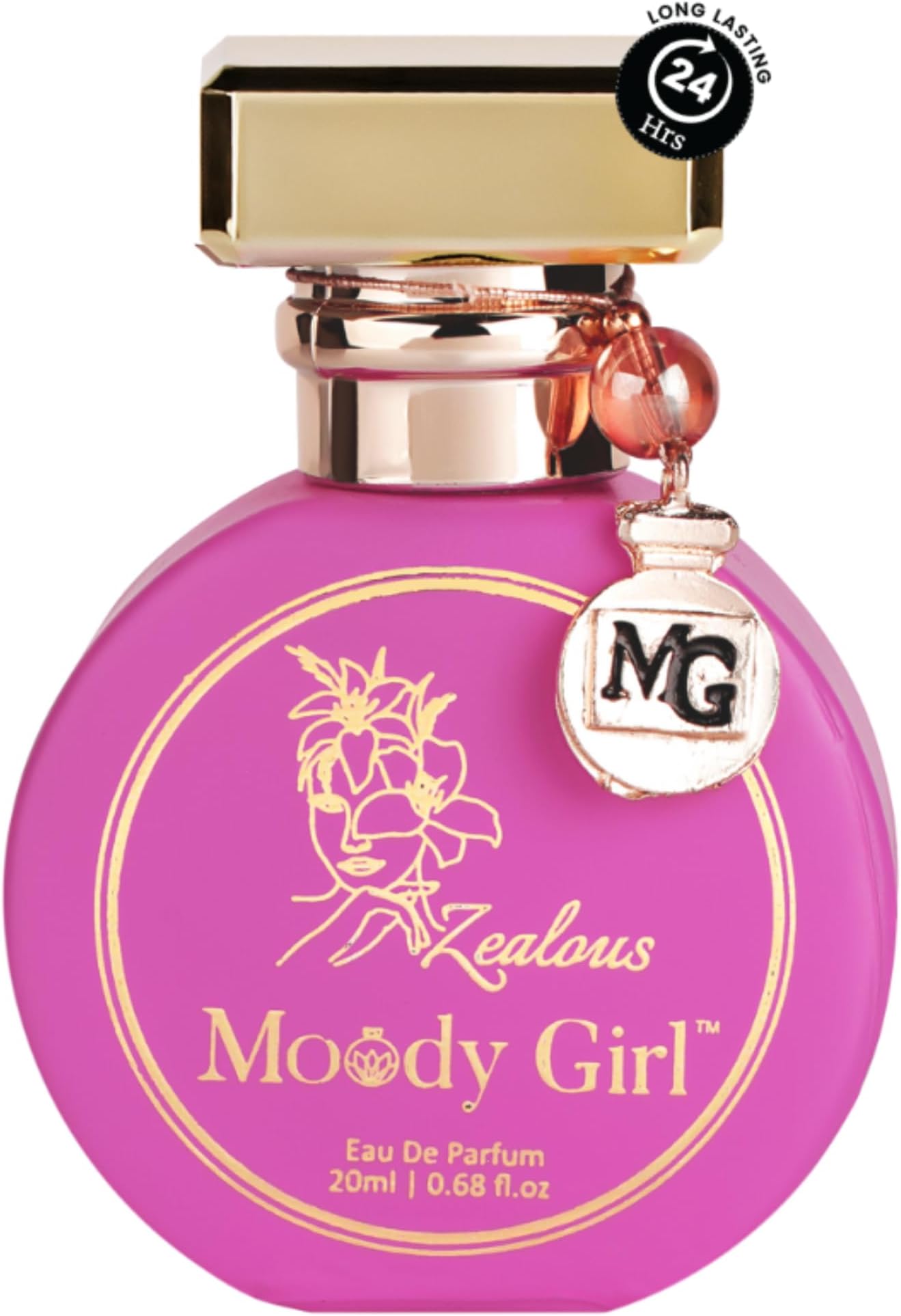 Moody Girl Zealous Perfume for Women | Sweet Gourmand Fragrance | 24 Hrs Long Lasting Eau De Parfum with Caramel Vanilla | Valentine Gift | Solid Premium & Luxurious Perfume for Every Occasion - 20ml