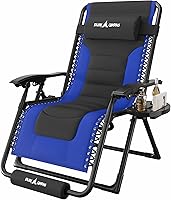 Vista 11 de Amopatio Silla de gravedad cero con portavasos para patio al aire libre con reposapiés y reposacabezas para interiores y exteriores, soporta 400