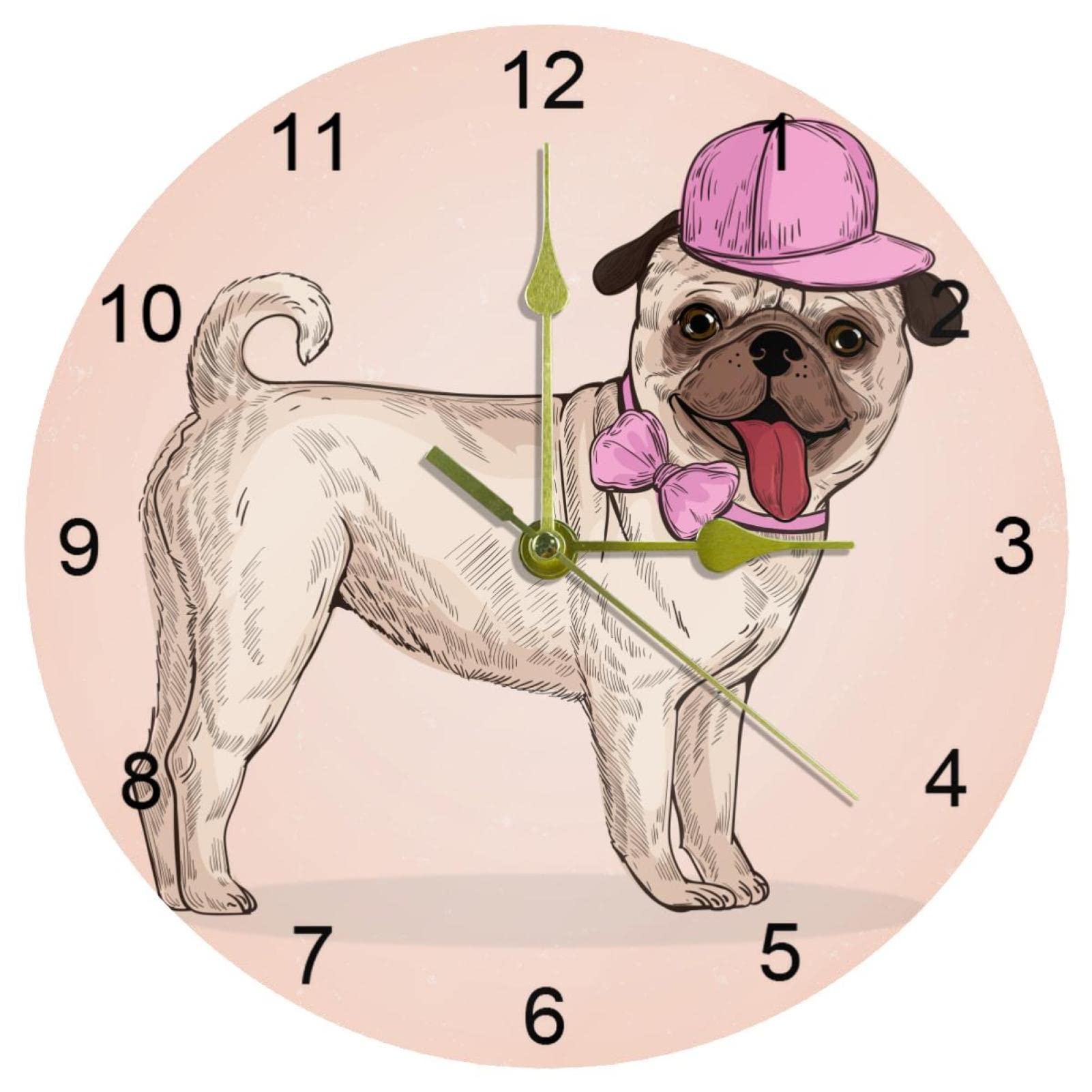 Horloge murale silencieuse carlin pour chambre enfant et bureau calme