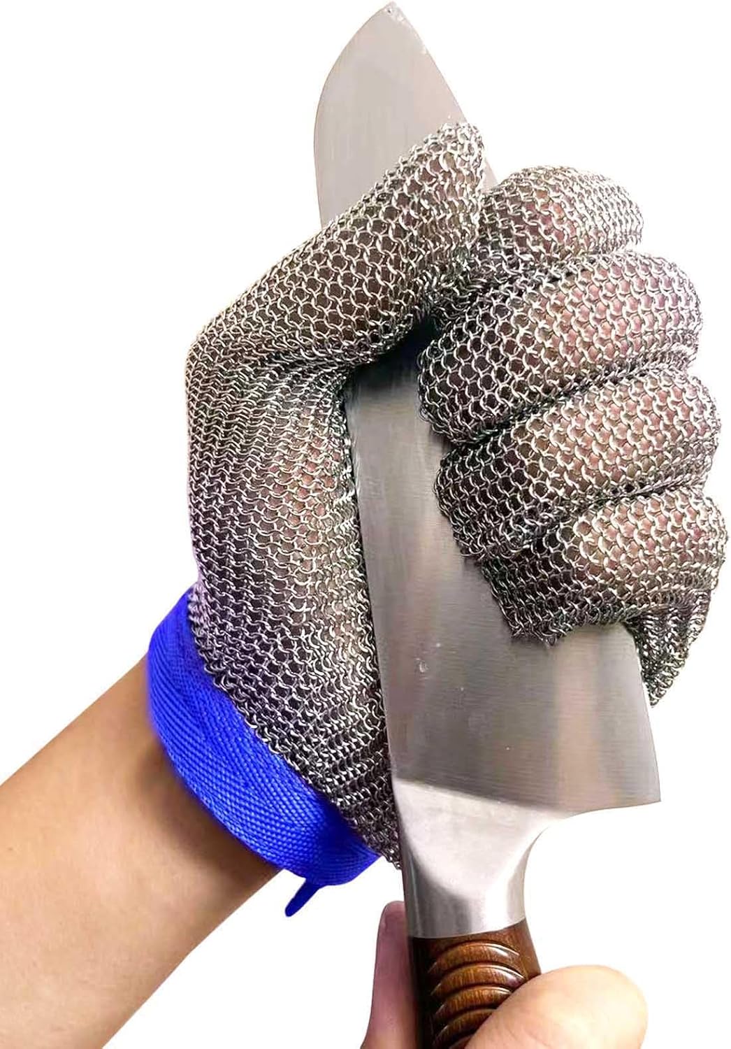 A9 Chainmail Glove, Cut Resistant Stainless Steel Butcher Glove for Cutting Meat & Fish Filleting
