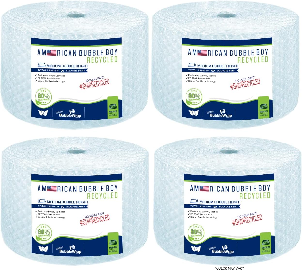 5/16 Medium Recycled Bubble Wrap - 1 Roll
