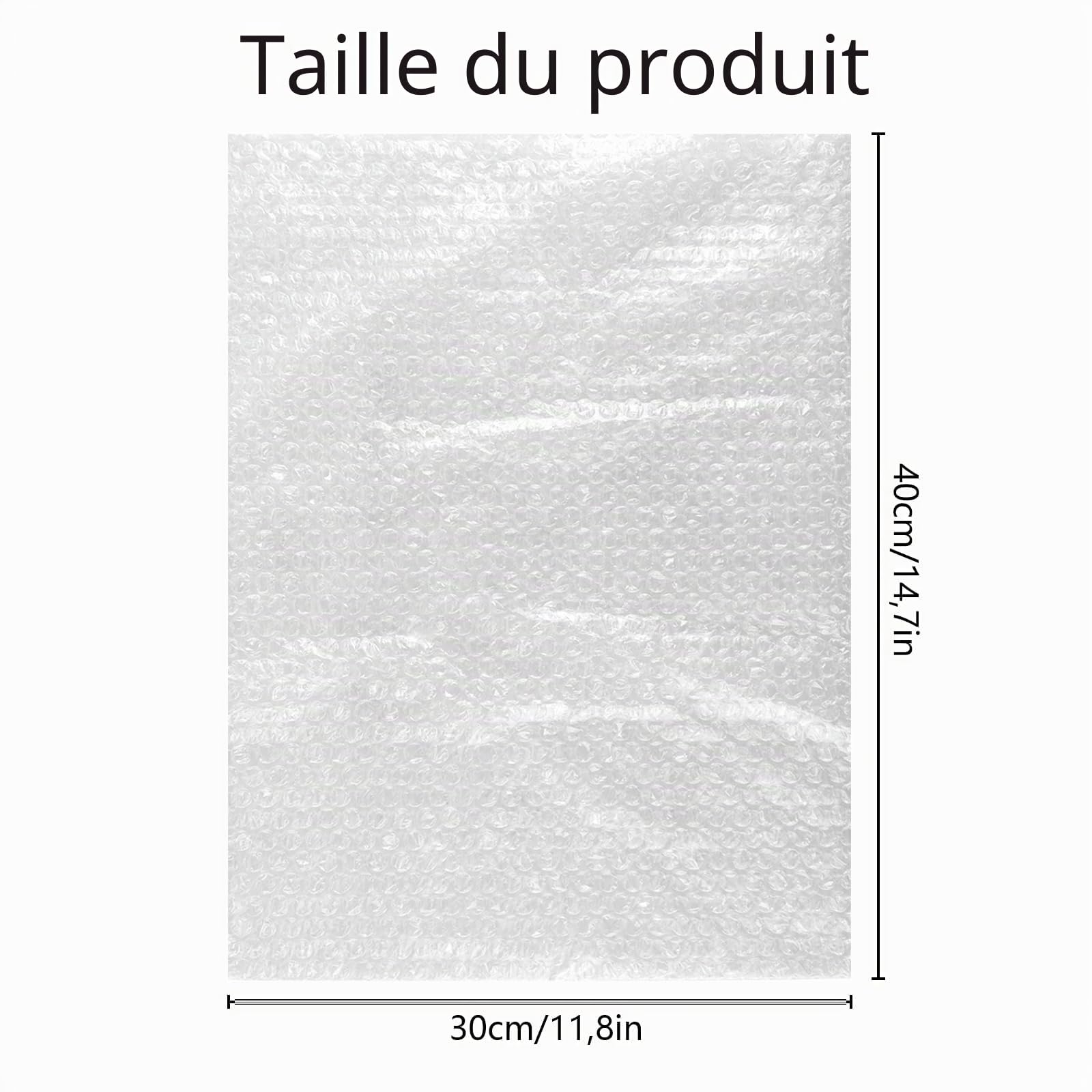 YAYODS Papier Bulle 50 Pièces 30 x 40 cm, Pochettes à Bulles PE Double Couche Antichoc, Sacs de Protection Rembourrés pour Colis, Vaisselle, Livres, Cadres et Déménagement