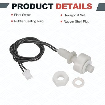 sourcing map 1 Pack PP Float Switch M8 Plastic Liquid Level Sensor
