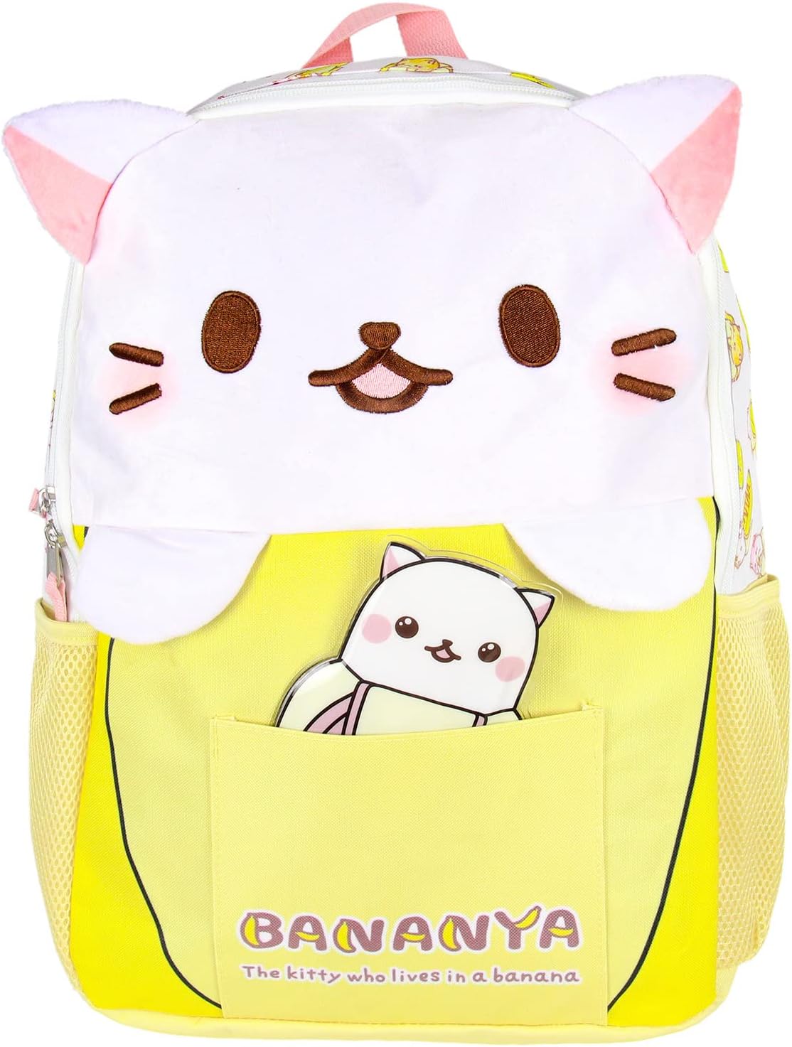 Bioworld Crunchyroll Bananya Plush 3-D Cat Anime Cartoon 16" Backpack - Image 2