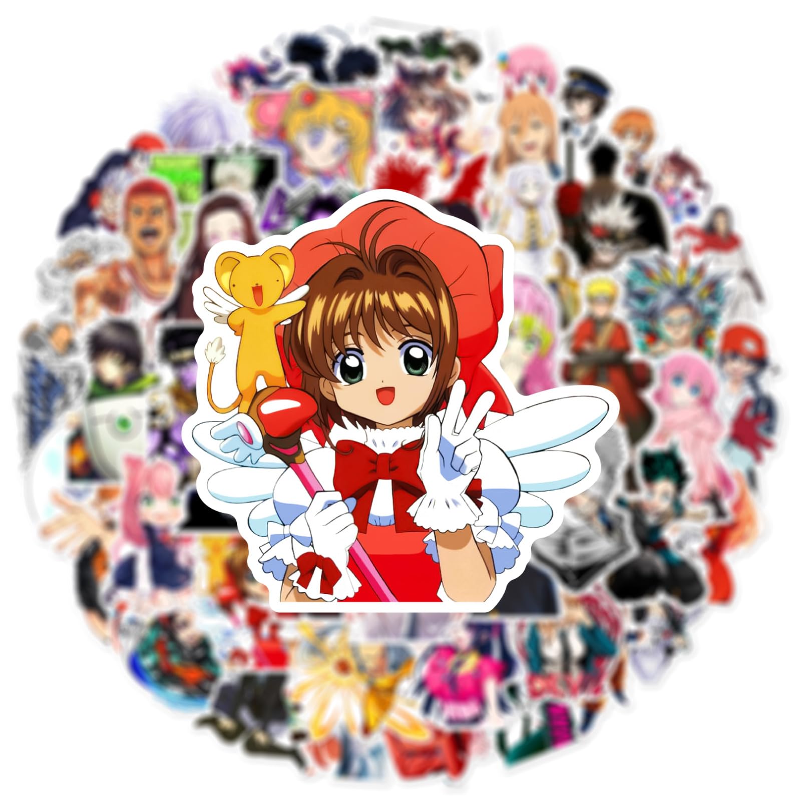 50 Adesivi Kawaii A Tema Anime, Impermeabili E Riutilizzabili, Per Laptop, Bottiglie E Valigie, Dimensioni 3.8-8.1 Cm