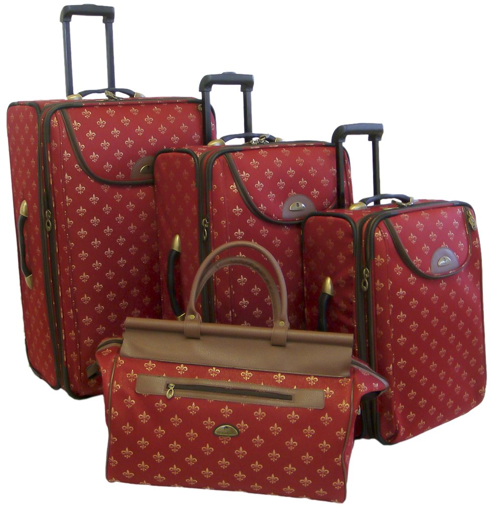American Flyer Luggage Lyon 4 Piece Set, Metalic Red, One Size