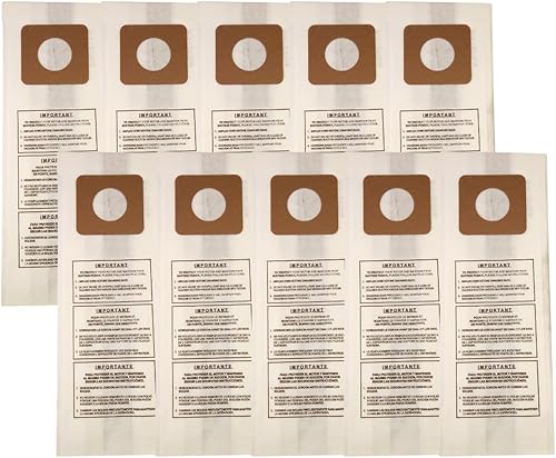 VacBagsUSA Bolsas de vacío de repuesto para Panasonic tipos U, U-3, U-6  10 unidades, fabricadas en Estados Unidos