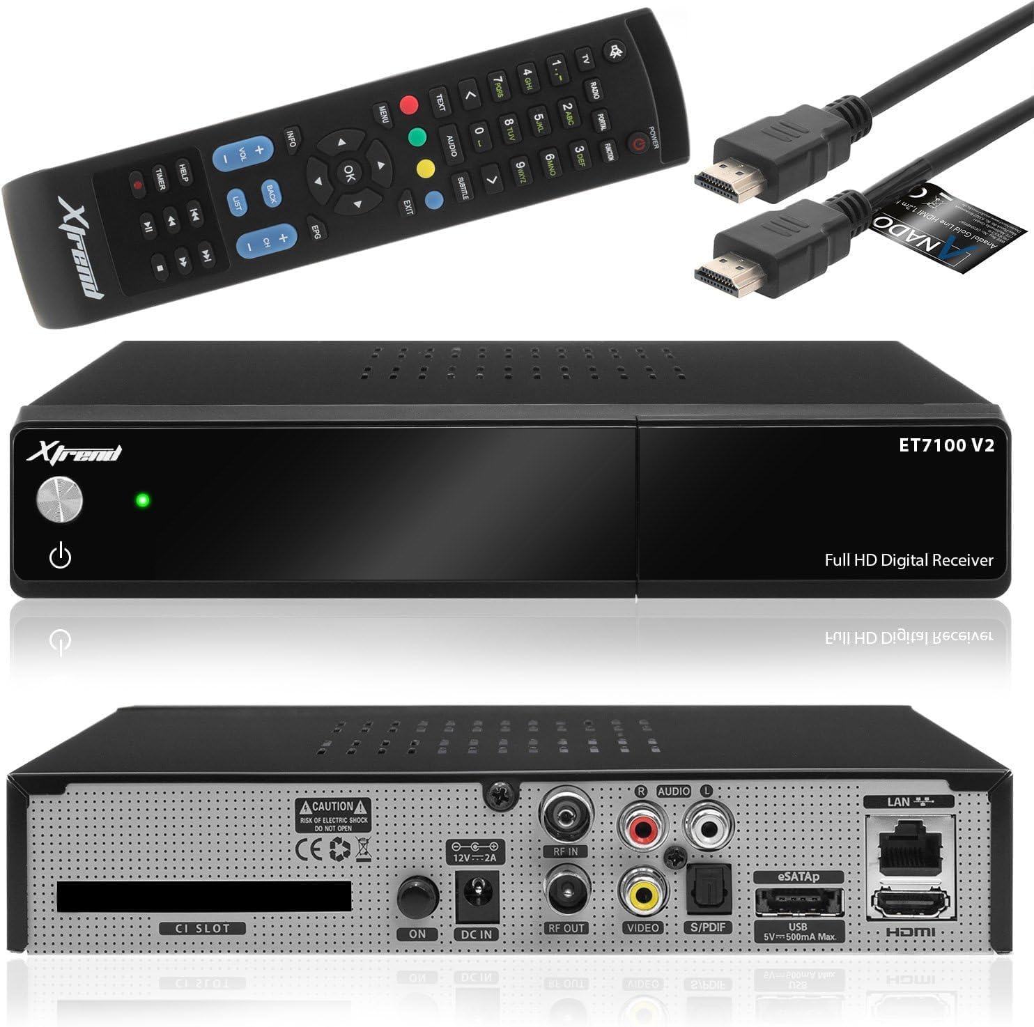 Xtrend 7100 V2 E2 Linux HD Kabelreceiver & DVBT2 Receiver mit