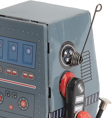 Miniatura 8 de Juguete mecánico retro de hojalata mecánica, figura coleccionable para decoración de estantes de mesa, accesorios de fotografía, regalo único para