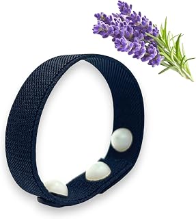 Acupressure Sleep Aid Wristband - Calming Lavender Aromatherapy- Natural Relief of Restlessness, Stress & Tension- Slip On Style - Waterproof & Durable (X-Small 5)