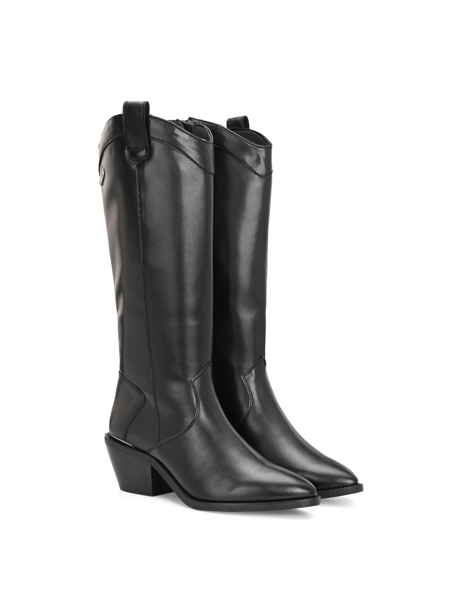 Black western knee high boots 64663A