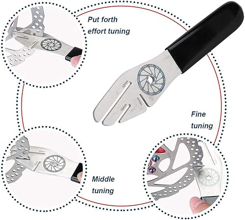 Miniatura 5 de Rotor de bicicleta Truing Tenedor con múltiples ranuras, herramienta de alineación de rotor de freno de disco de bicicleta
