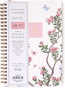 Blue Sky 2026-2027 Weekly & Monthly Academic Planner, 5"x8", Cherie