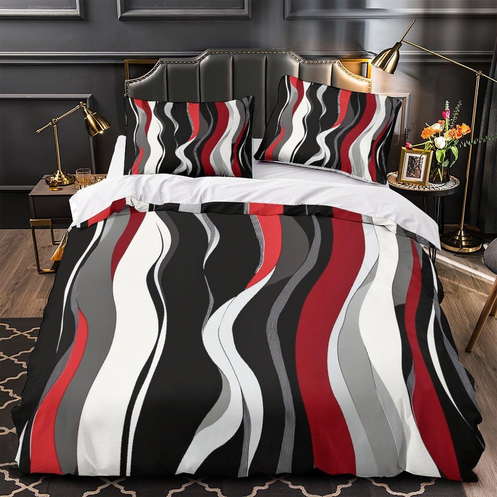 Housse de couette hypoallergénique microfibre douce respirante 3D