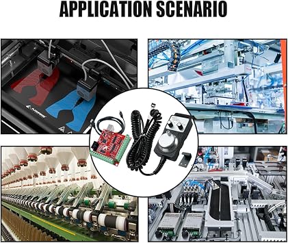 4-Axis Handwheel Controller with MACH3 Interface Board,USB CNC Pendant Manual Control System for CNC Router/Mill/Lathe,High Precision Encoder, no Emergency Stop,Plug-and-Play for Hobbyists&Small Shops