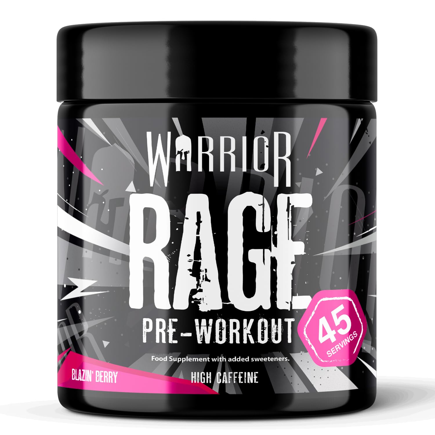 Rage Pre-Workout Powder, 300 mg Caffeine High Stim Energy Booster with Beta-Alanine, Creatine, BCAAs, Citrulline & AAKG for Focus, Strength & Muscle Pump - Blazin' Berry