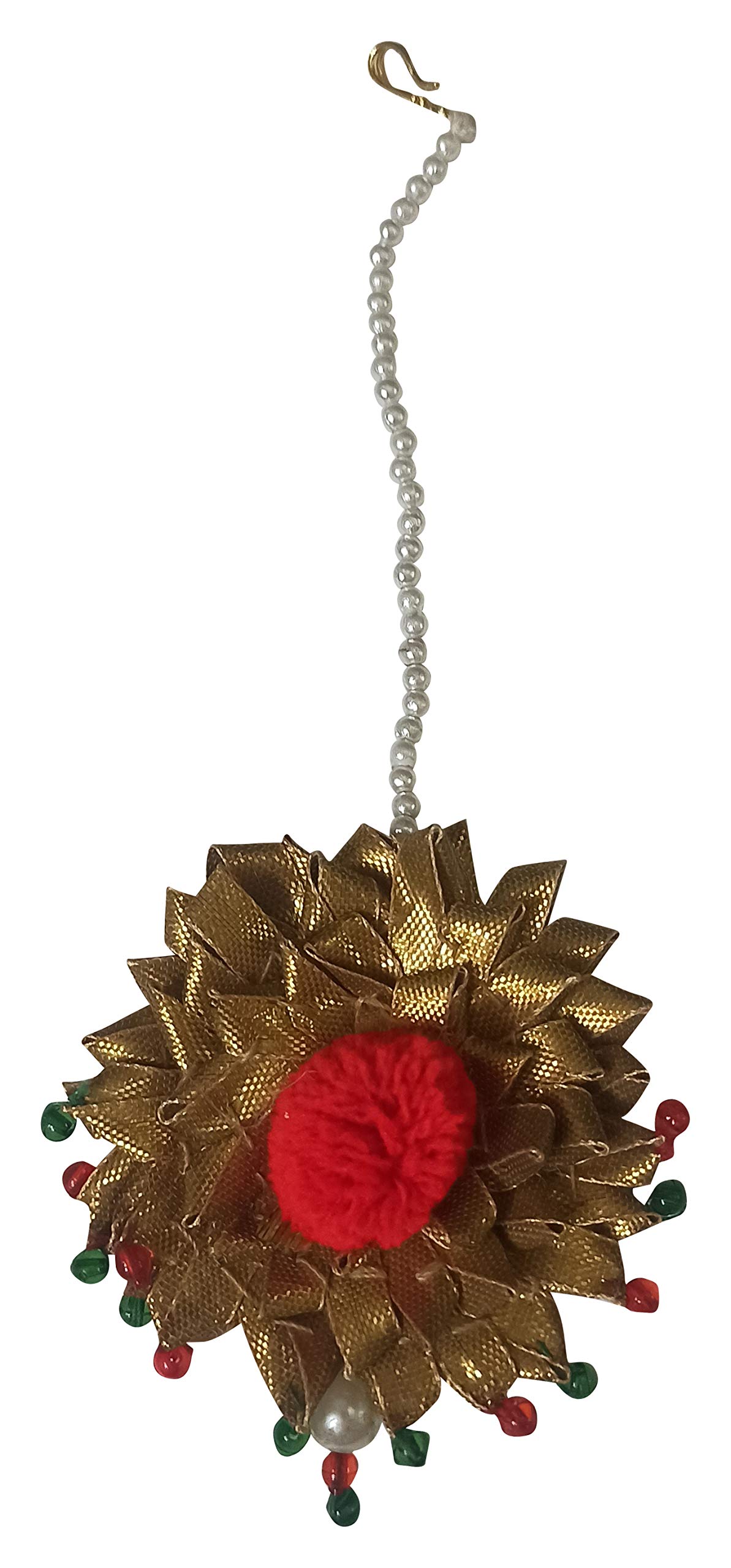 AAKAAR by AkshitaHandmade Beads Maang Tikka for Women (AAKAAR by Akshita 061)