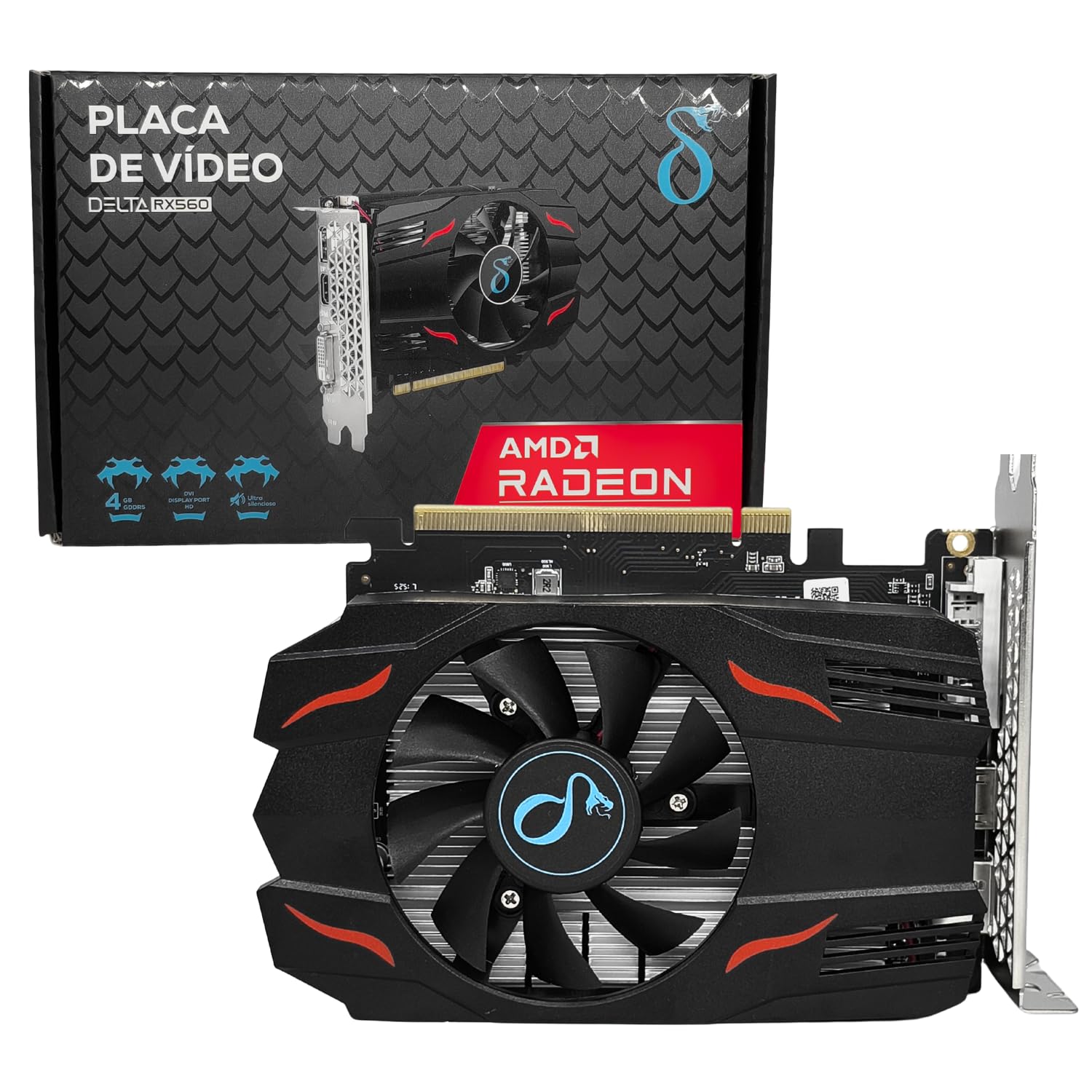 Placa de Vídeo Gamer AMD Radeon RX 560, 4GB GDDR5 128 Bits, Single