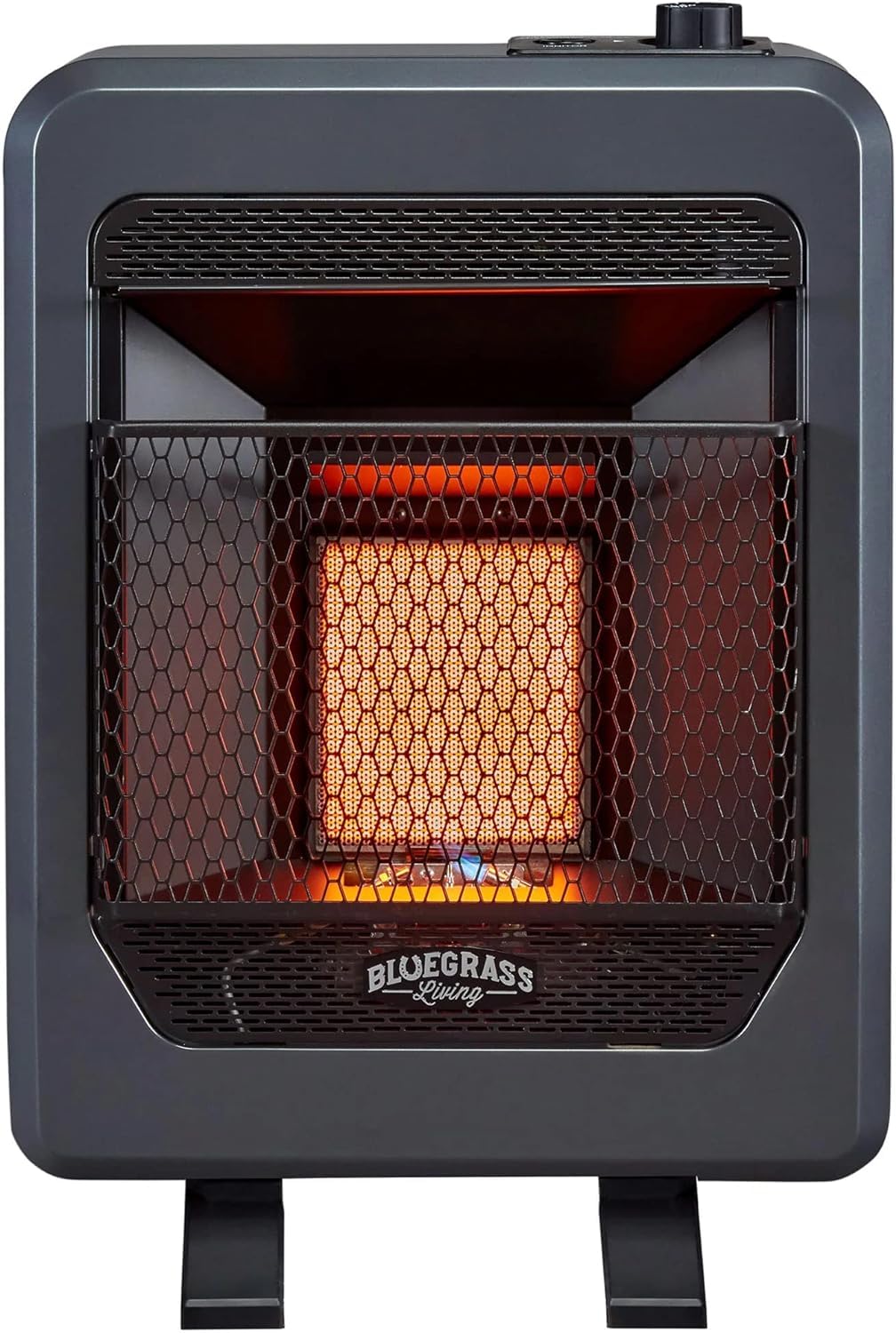 B10TNIR-B Natural Gas Vent Free Infrared Space Heater with Base Feet-10,000, T-Stat Control, 10,000 BTU