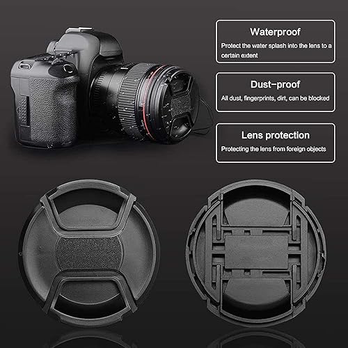 Miniatura 6 de Tapa de lente de cámara de 2.047 in, cubierta de lente de cámara Draduo a presión, compatible con cámara Nikon Canon Sony
